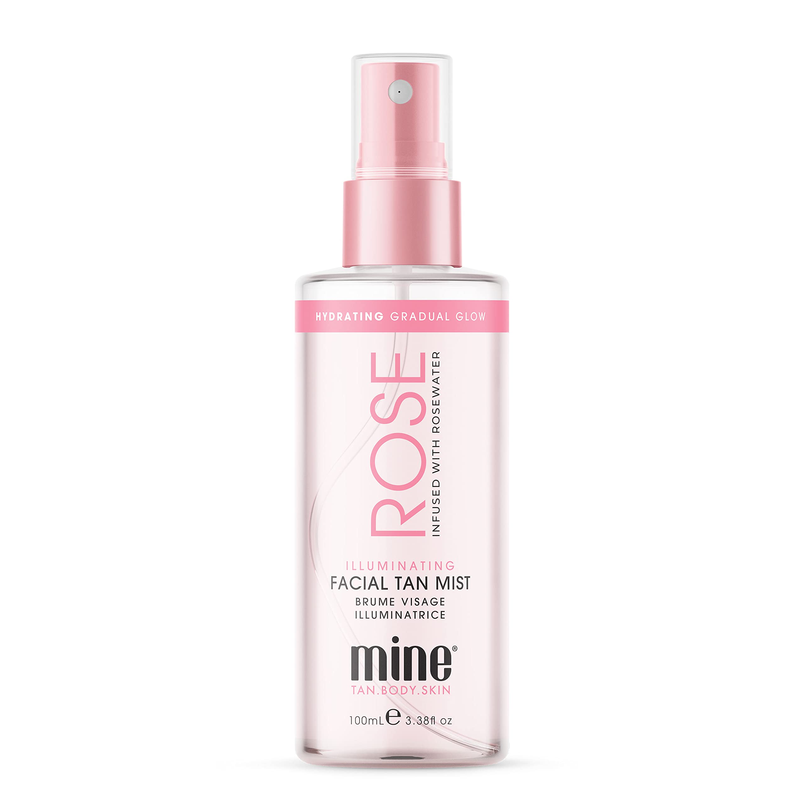 Minetan Rose FACE TAN Mist Hydrating Clear Self Tanning Spray for Gradual Golden Glow
| Minetan Rose Water & Vitamin C 