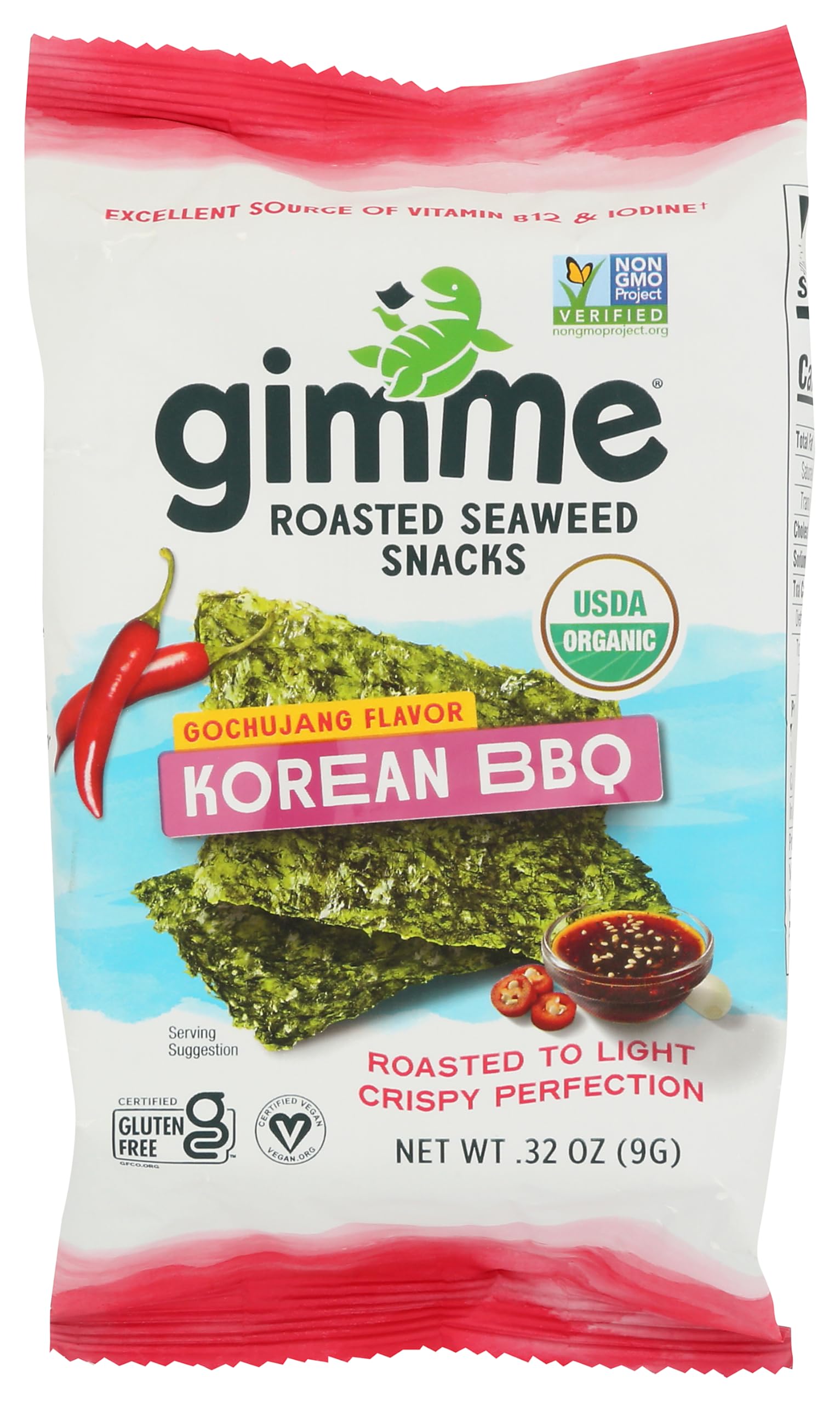  Korean BBQ Organic Seaweed Snacks - USDA Certified - Healthy Snack Options for Health-Conscious Consumers - 1oz Bags
| 
